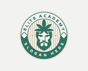 Cannabis Leaf Man Logo