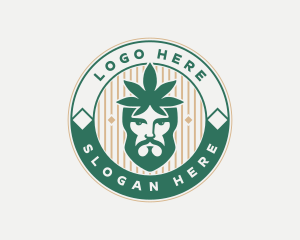 Cannabis Leaf Man Logo