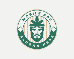 Cannabis Leaf Man Logo