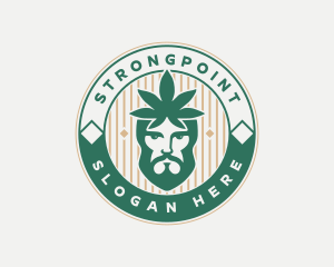Cannabis Leaf Man Logo