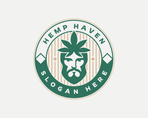 Cannabis Leaf Man logo design