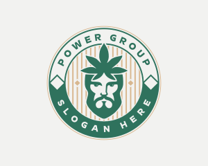 Man - Cannabis Leaf Man logo design