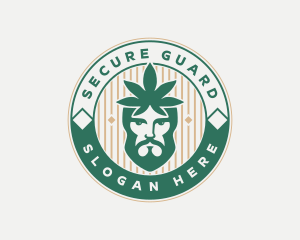 Guy - Cannabis Leaf Man logo design