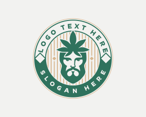 Cannabis Leaf Man Logo