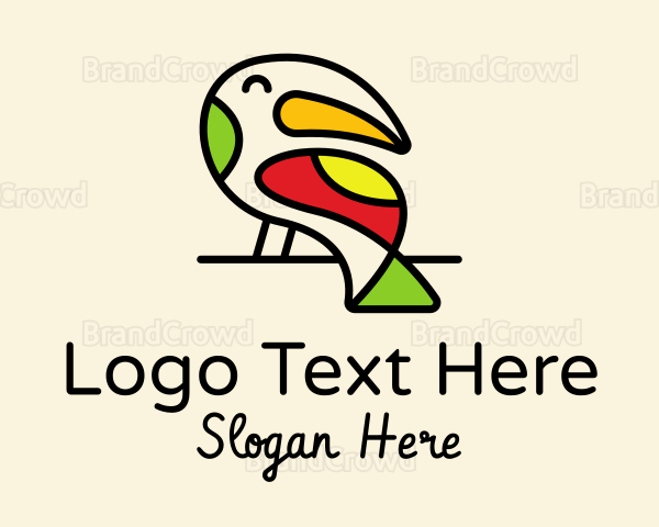 Colorful Wild Toucan Logo