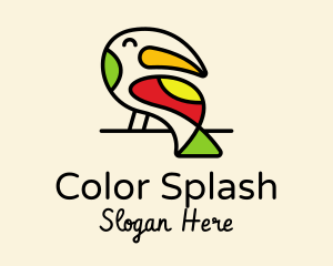 Colorful Wild Toucan  logo design