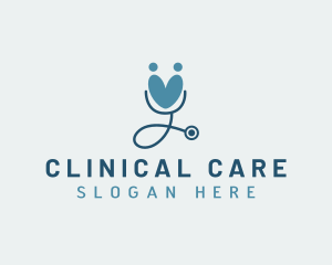 Human Healthcare Stethoscope logo design