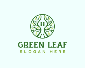 Architectural Tree Leaf  logo design