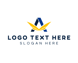 Plane - Aviation Travel Letter A logo design