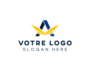 Wing - Aviation Travel Letter A logo design