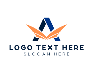 Booking - Wings Aviation Letter A logo design