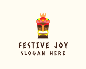 Festive Tribal Tiki logo design