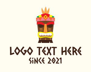Zulu - Festive Tribal Tiki logo design