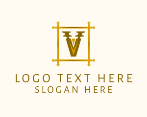 High End - Luxury Elegant Letter V logo design