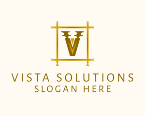 Luxury Elegant Letter V logo design