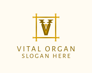 Luxury Elegant Letter V logo design