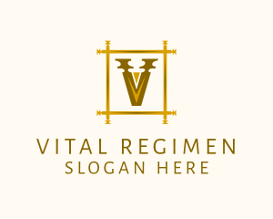 Luxury Elegant Letter V logo design