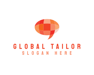 Orange Global Chat logo design