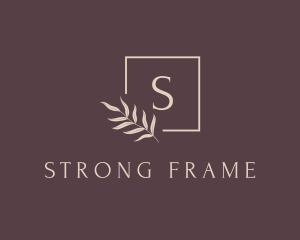 Leaf Wedding Frame logo design