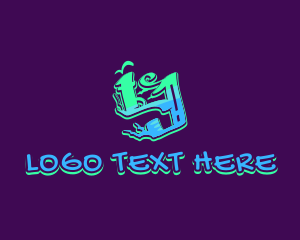Teenager - Neon Graffiti Art Letter Y logo design