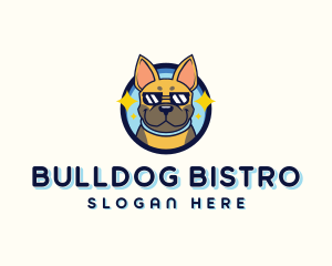 French Bulldog Pet Grooming logo design