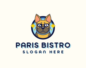 French Bulldog Pet Grooming logo design