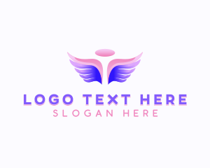 Heaven - Angel Wings logo design