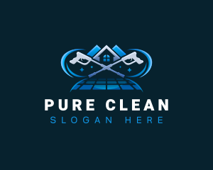 Pressure Washer Cleaning logo design