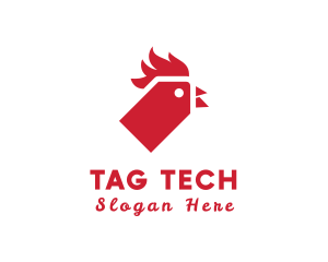 Tag - Chicken Poultry Tag logo design