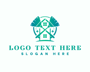 House - Property House Cleaner logo design