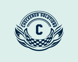 Checkered - Auto Racing Flag logo design
