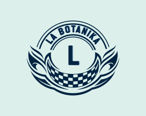 Motorsport - Auto Racing Flag logo design