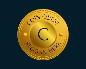 Gold Coin Circle logo design