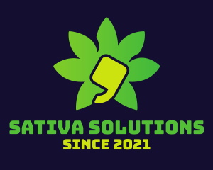 Sativa - Marijuana Dispensary Quote logo design