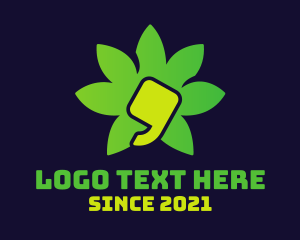 Punctuation - Marijuana Dispensary Quote logo design