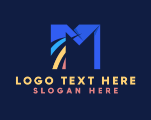 Transport - Professional Business Letter M logo design