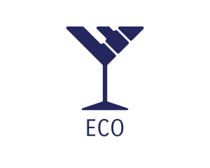 Liquor - Piano Keys Cocktail logo design