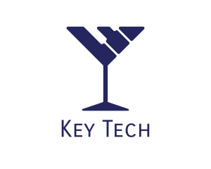 Piano Keys Cocktail logo design