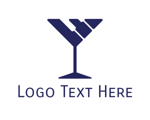 Piano - Piano Keys Cocktail logo design