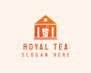 Orange Milk Tea House  logo design