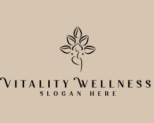 Yoga Wellness Leaf logo design