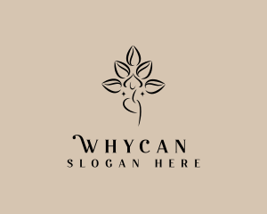 Person - Yoga Wellness Leaf logo design