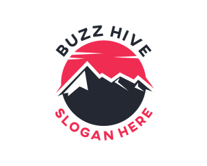 Sun Mountain Peak logo design