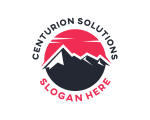 Sun Mountain Peak logo design