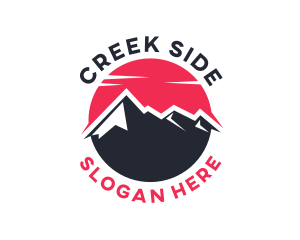 Sun Mountain Peak logo design