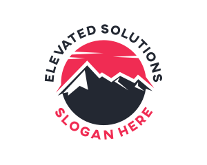 Sun Mountain Peak logo design