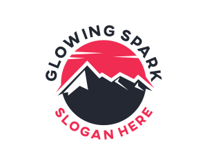 Sun Mountain Peak logo design