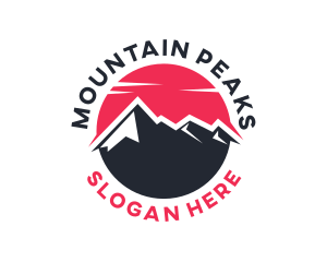 Himalayas - Sun Mountain Peak logo design