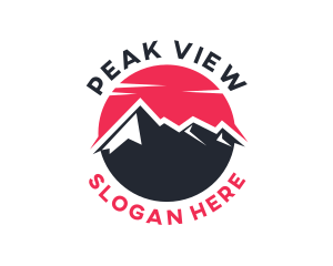 Mountain - Sun Mountain Peak logo design