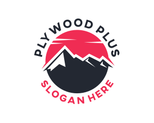 Sun Mountain Peak logo design